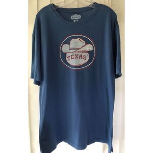 Texas Rangers Retro Cowboy Hat Baseball Logo‎ T-Shirt by Red Jacket Size 2XL